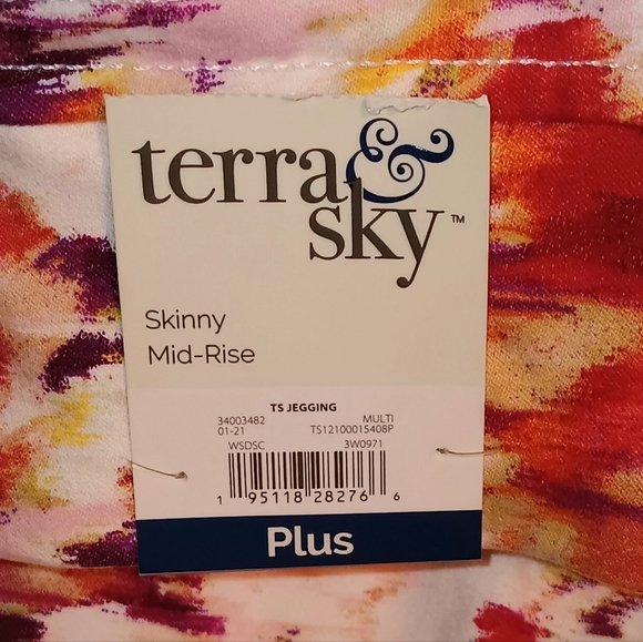 NWT!!! Terra & Sky PS 5XL Jeggings Skinny Mid-Rise Stretchy Colorful (C02) - Picture 4 of 7